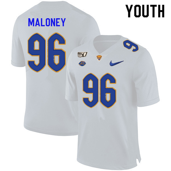 2019 Youth #96 Chris Maloney Pitt Panthers College Football Jerseys Sale-White